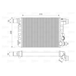 Radiatorius, variklio aušinimas VALEO 730519