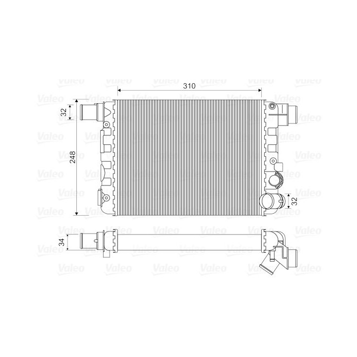 Radiatorius, variklio aušinimas VALEO 730519