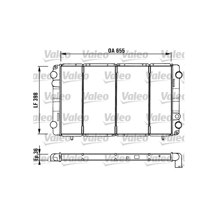 Radiatorius, variklio aušinimas VALEO 730944