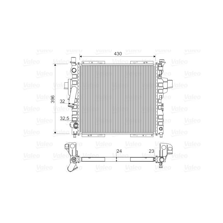Radiatorius, variklio aušinimas VALEO 730969