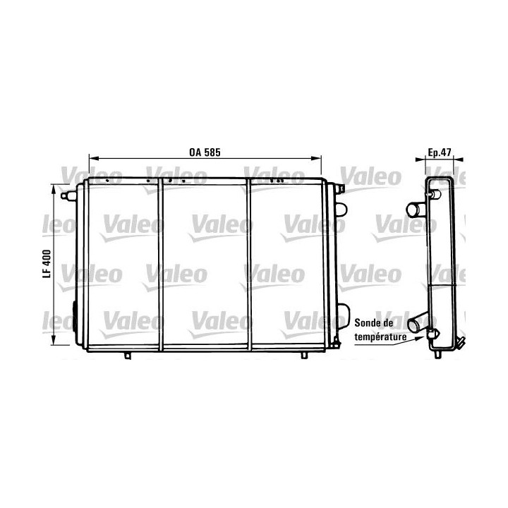 Radiatorius, variklio aušinimas VALEO 730973