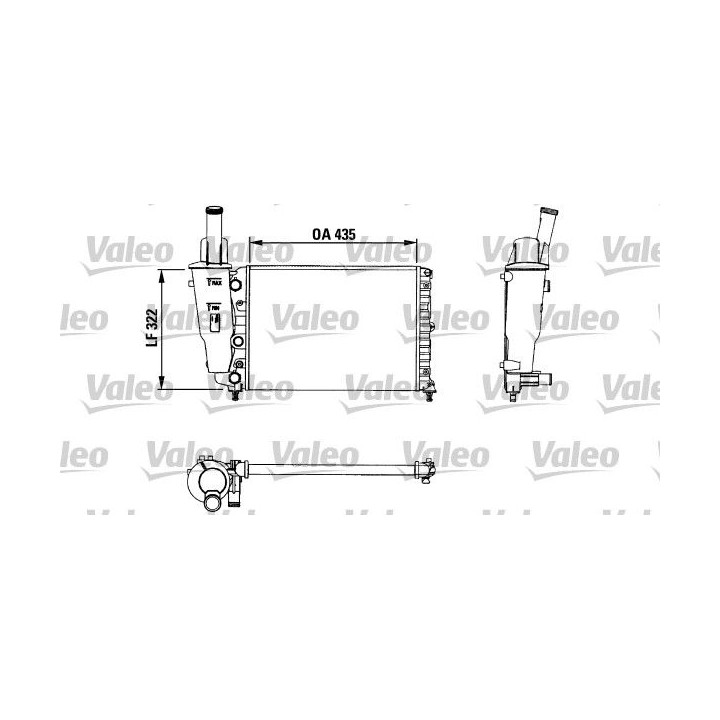 Radiatorius, variklio aušinimas VALEO 730976