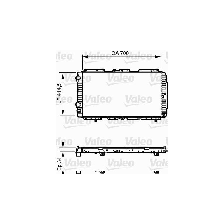 Radiatorius, variklio aušinimas VALEO 730995