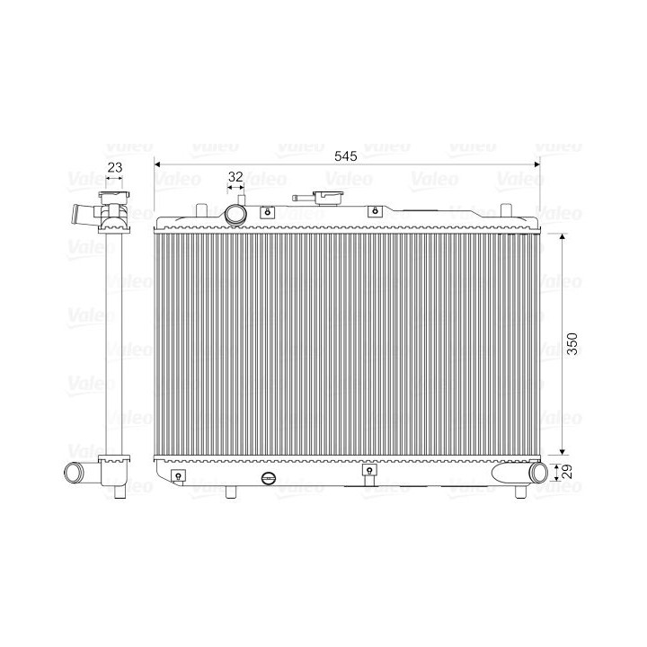 Radiatorius, variklio aušinimas VALEO 731036