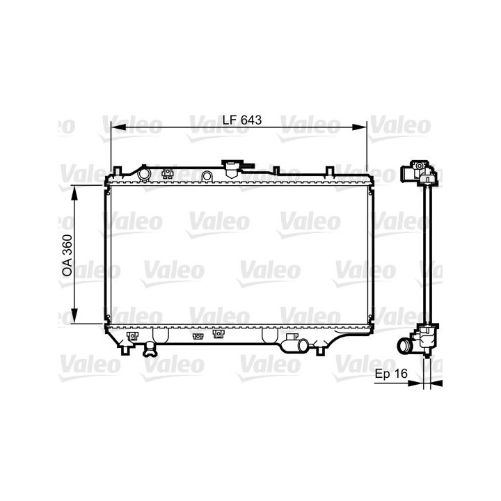 Radiatorius, variklio aušinimas VALEO 731072