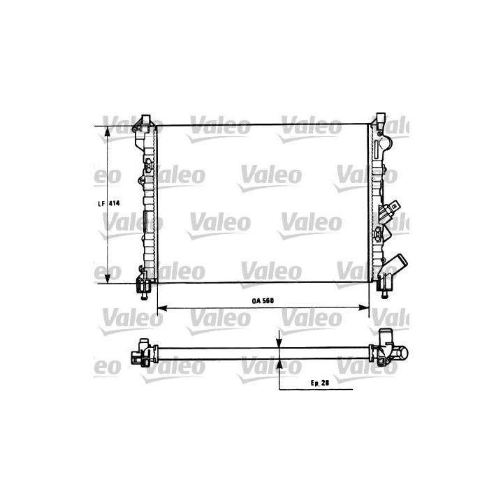 Radiatorius, variklio aušinimas VALEO 731128