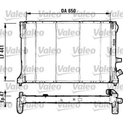 Radiatorius, variklio aušinimas VALEO 731129