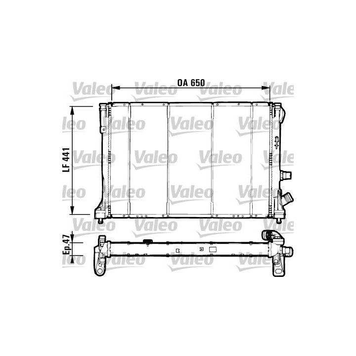 Radiatorius, variklio aušinimas VALEO 731129