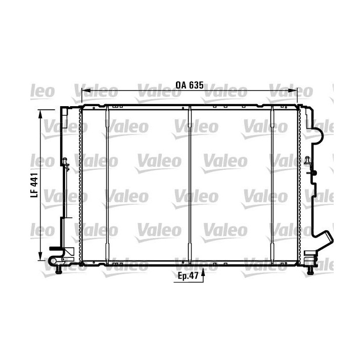 Radiatorius, variklio aušinimas VALEO 731161