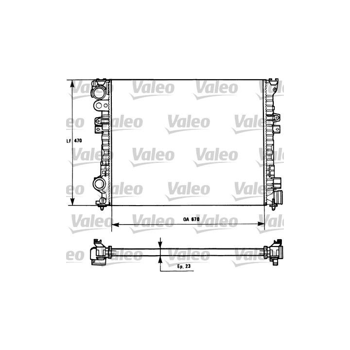 Radiatorius, variklio aušinimas VALEO 731166