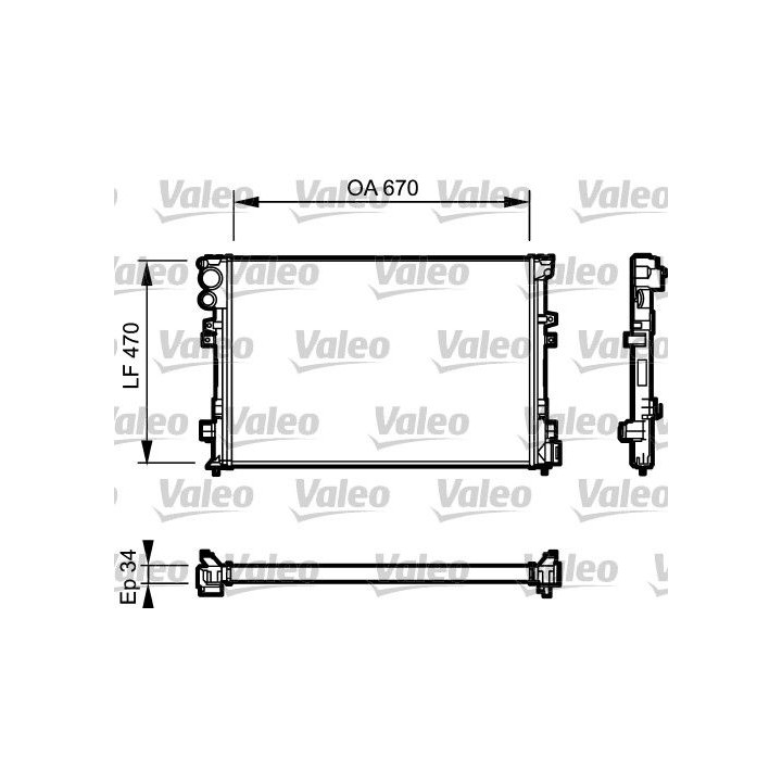 Radiatorius, variklio aušinimas VALEO 731168