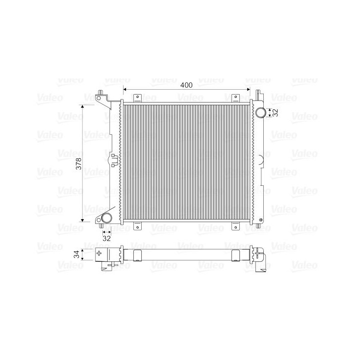 Radiatorius, variklio aušinimas VALEO 731211