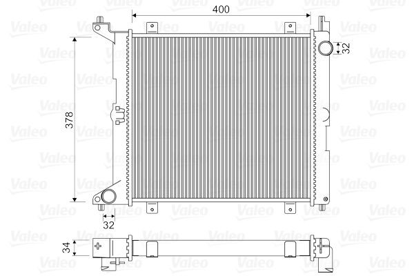 Radiatorius, variklio aušinimas VALEO 731211