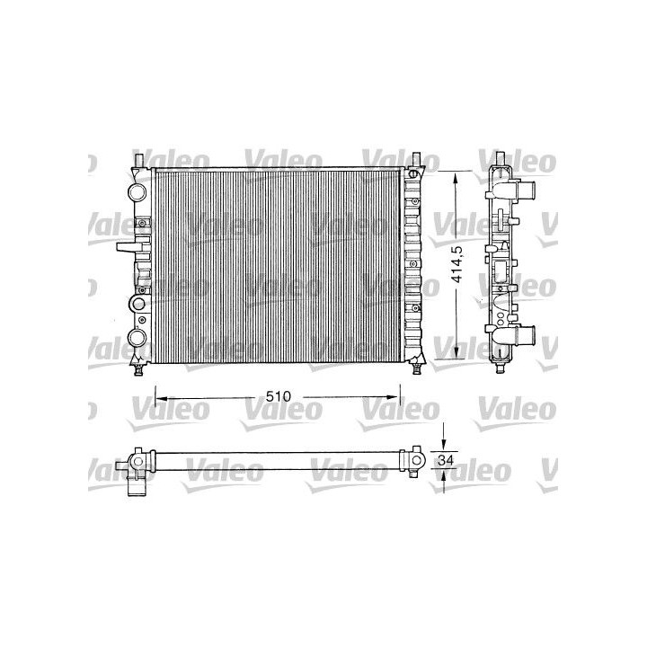Radiatorius, variklio aušinimas VALEO 731303