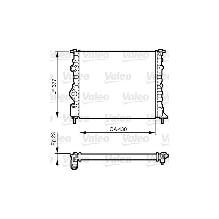 Radiatorius, variklio aušinimas VALEO 731378