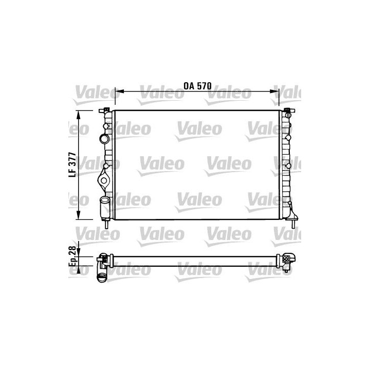 Radiatorius, variklio aušinimas VALEO 731379
