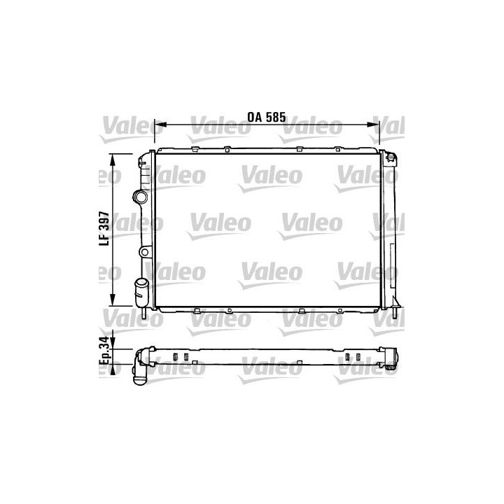 Radiatorius, variklio aušinimas VALEO 731380