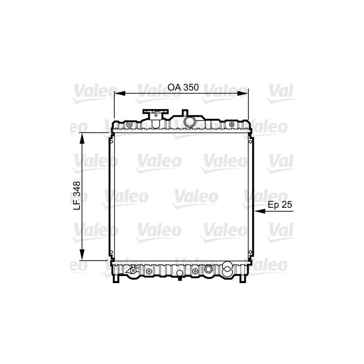 Radiatorius, variklio aušinimas VALEO 731459
