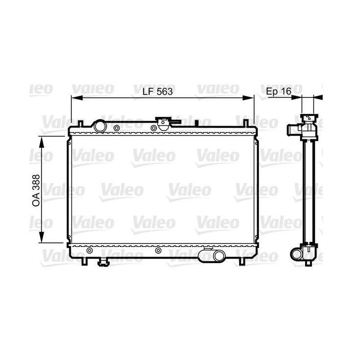 Radiatorius, variklio aušinimas VALEO 731461