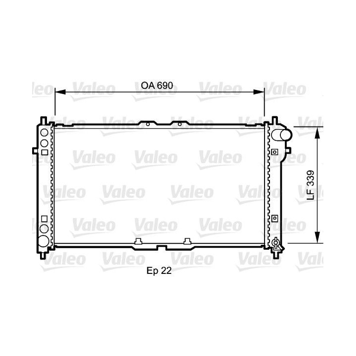 Radiatorius, variklio aušinimas VALEO 731472