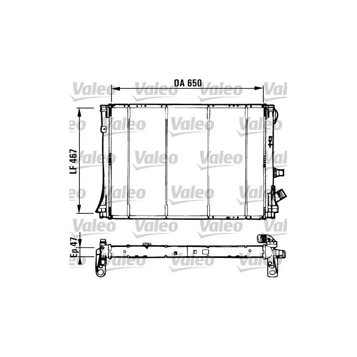 Radiatorius, variklio aušinimas VALEO 731529