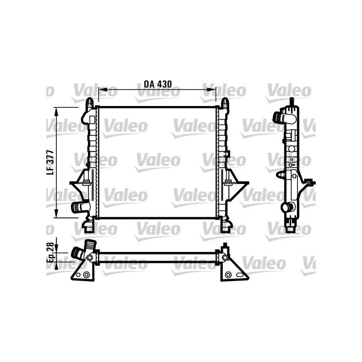 Radiatorius, variklio aušinimas VALEO 731552