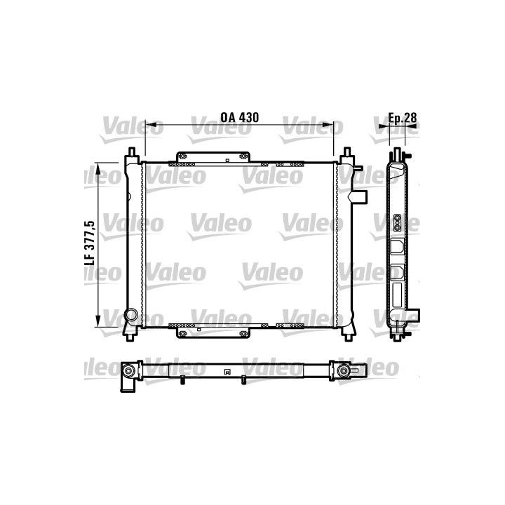 Radiatorius, variklio aušinimas VALEO 731815