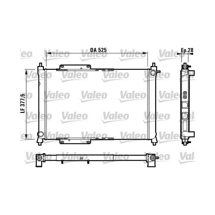 Radiatorius, variklio aušinimas VALEO 731816