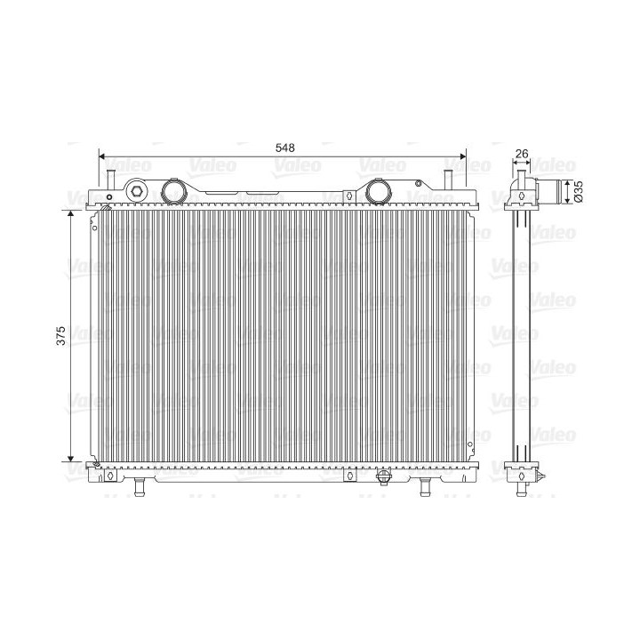 Radiatorius, variklio aušinimas VALEO 731972