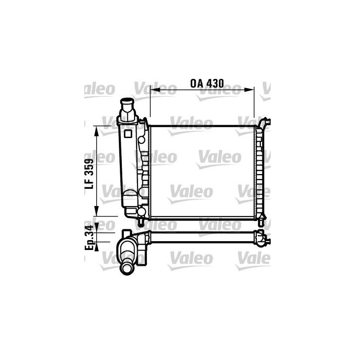 Radiatorius, variklio aušinimas VALEO 732004