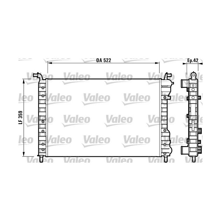 Radiatorius, variklio aušinimas VALEO 732005