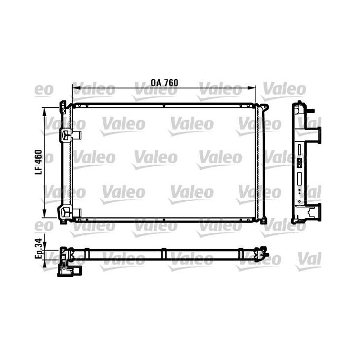 Radiatorius, variklio aušinimas VALEO 732063