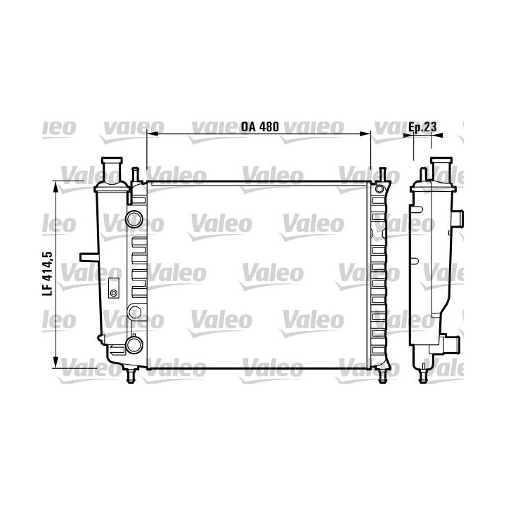 Radiatorius, variklio aušinimas VALEO 732218