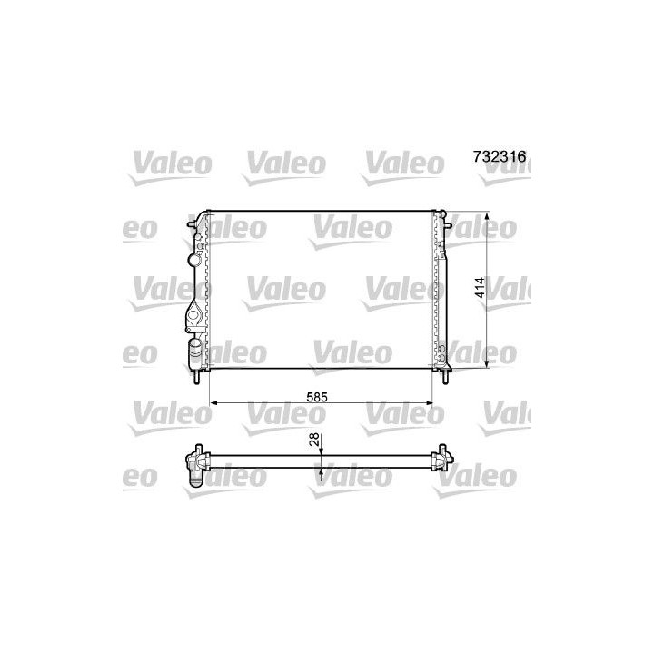 Radiatorius, variklio aušinimas VALEO 732316