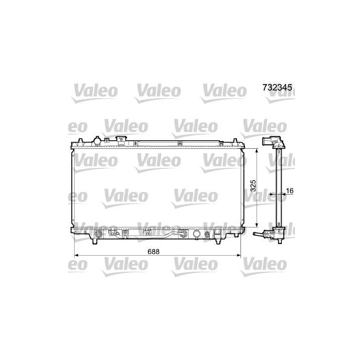 Radiatorius, variklio aušinimas VALEO 732345