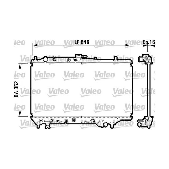 Radiatorius, variklio aušinimas VALEO 732475