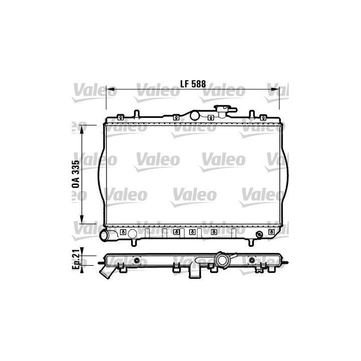 Radiatorius, variklio aušinimas VALEO 732488