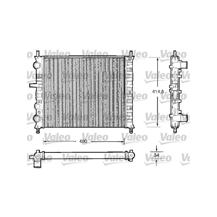 Radiatorius, variklio aušinimas VALEO 732503