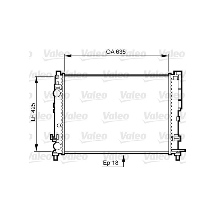 Radiatorius, variklio aušinimas VALEO 732544