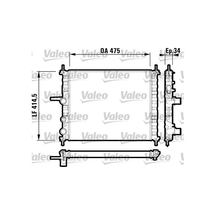 Radiatorius, variklio aušinimas VALEO 732557