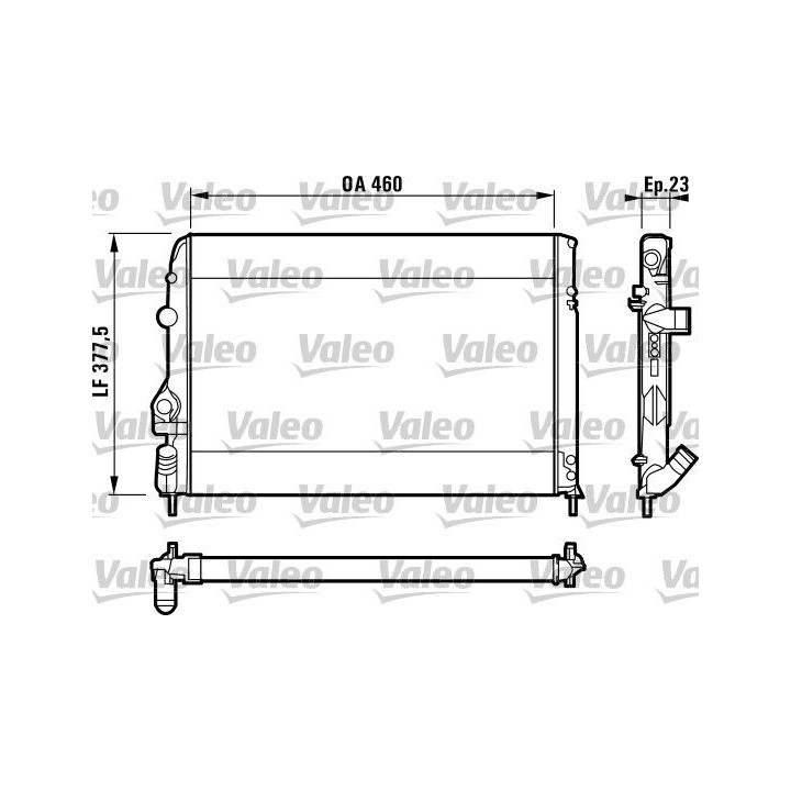 Radiatorius, variklio aušinimas VALEO 732559