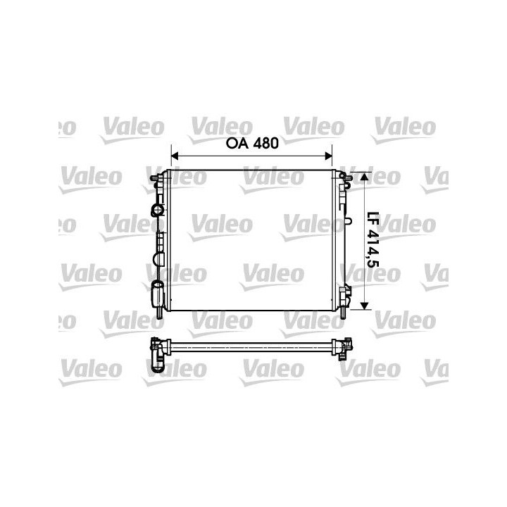 Radiatorius, variklio aušinimas VALEO 732621