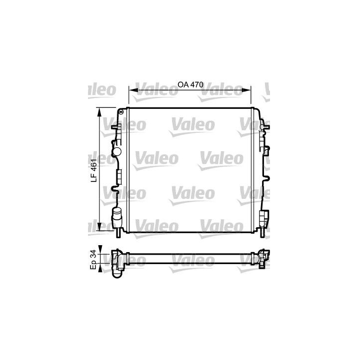 Radiatorius, variklio aušinimas VALEO 732687