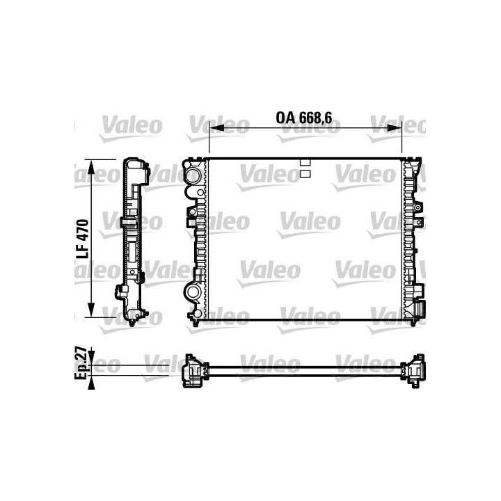 Radiatorius, variklio aušinimas VALEO 732692