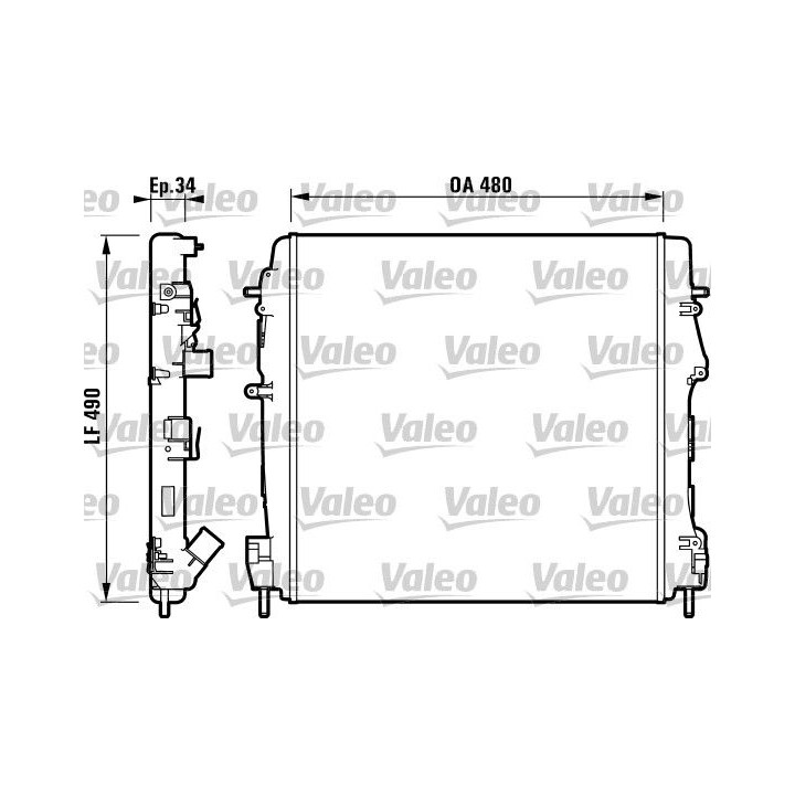 Radiatorius, variklio aušinimas VALEO 732717