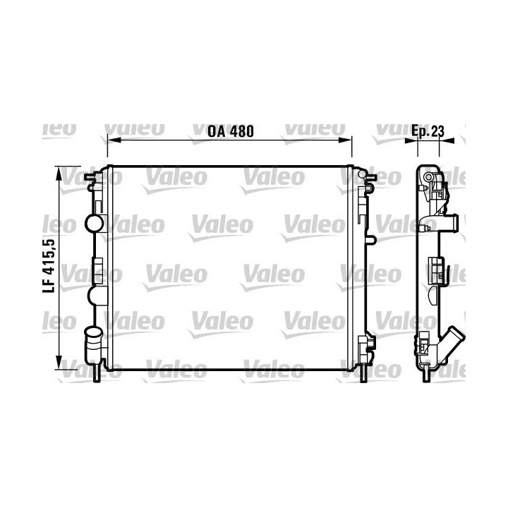Radiatorius, variklio aušinimas VALEO 732721