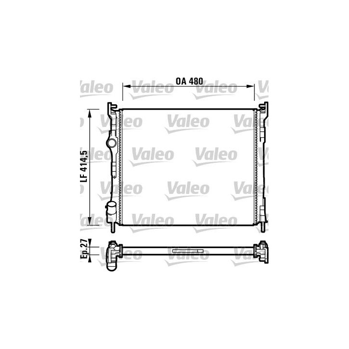 Radiatorius, variklio aušinimas VALEO 732737