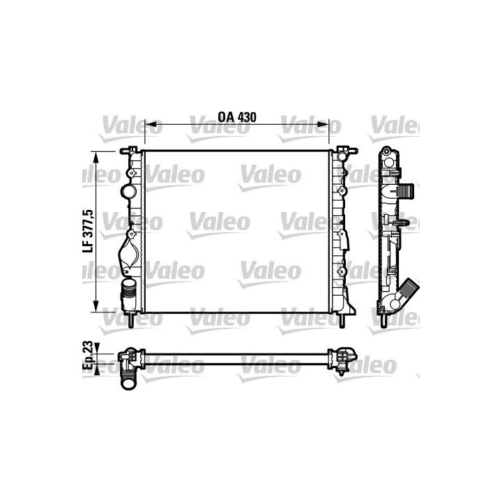 Radiatorius, variklio aušinimas VALEO 732765