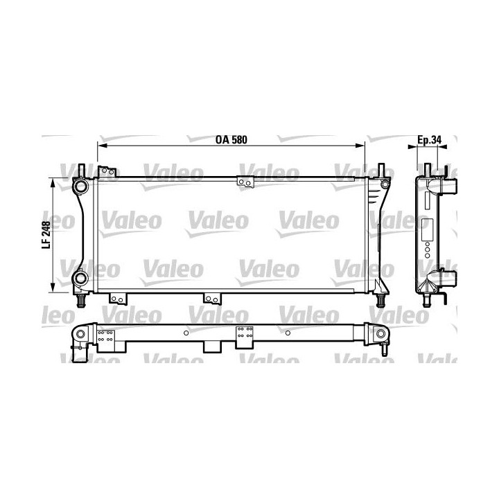 Radiatorius, variklio aušinimas VALEO 732792