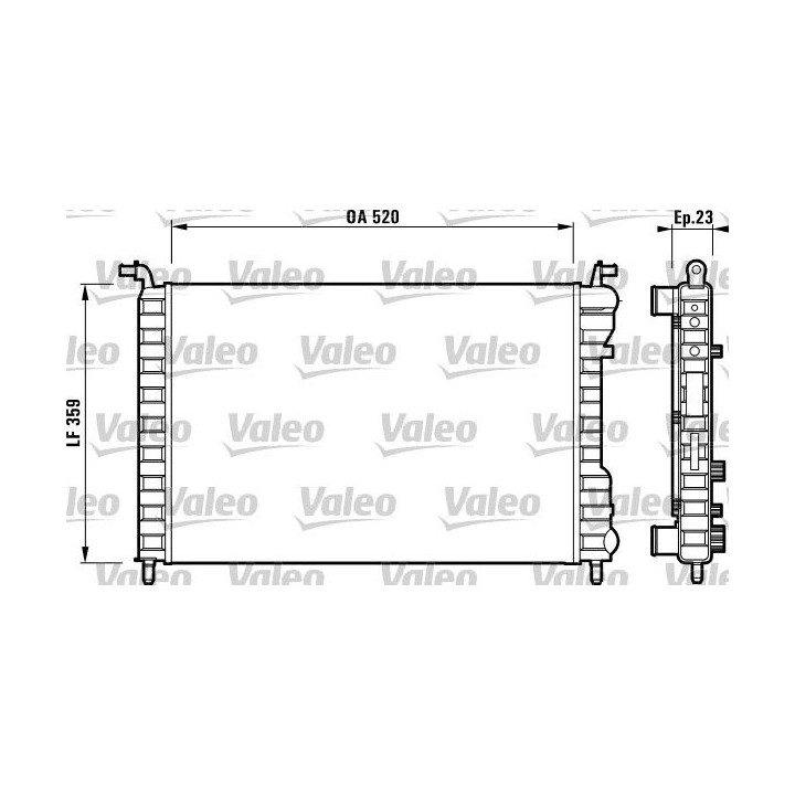 Radiatorius, variklio aušinimas VALEO 732812